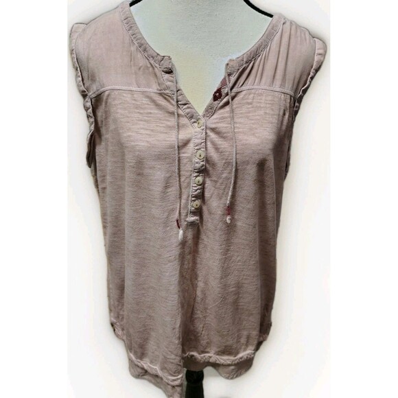 Jennifer & Grace Blouse Size L Short Sleeve Layered Hem Embroidery Back - Picture 1 of 6